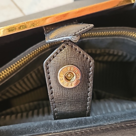 Fendi 2 Jours Black Leather Bag - Picture 7 of 15